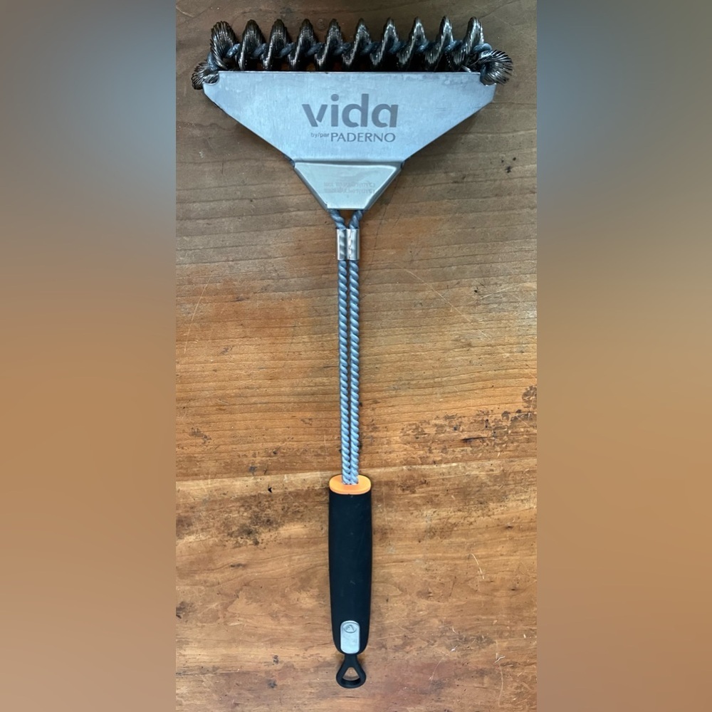 Paderno metal Stainless Steel coil Grill Scraper BBQ brush